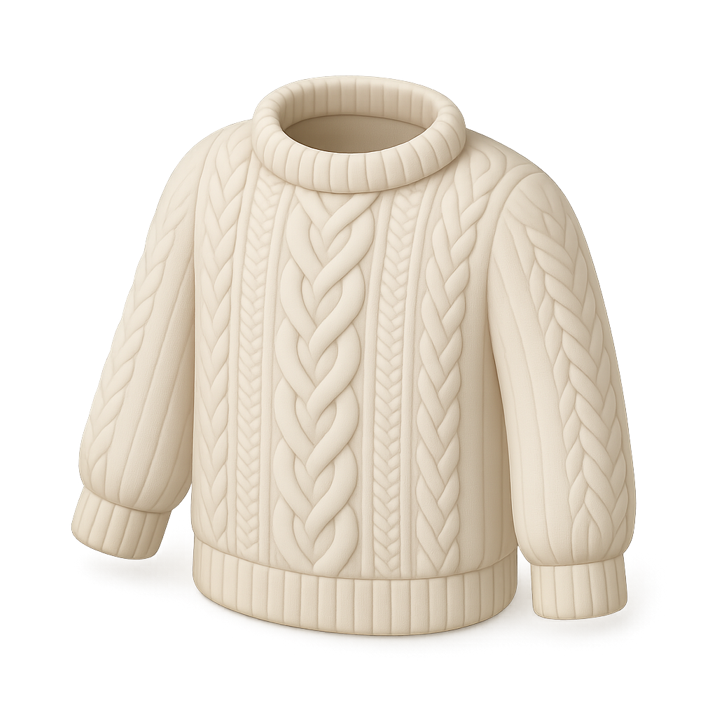 Cable-knit sweater