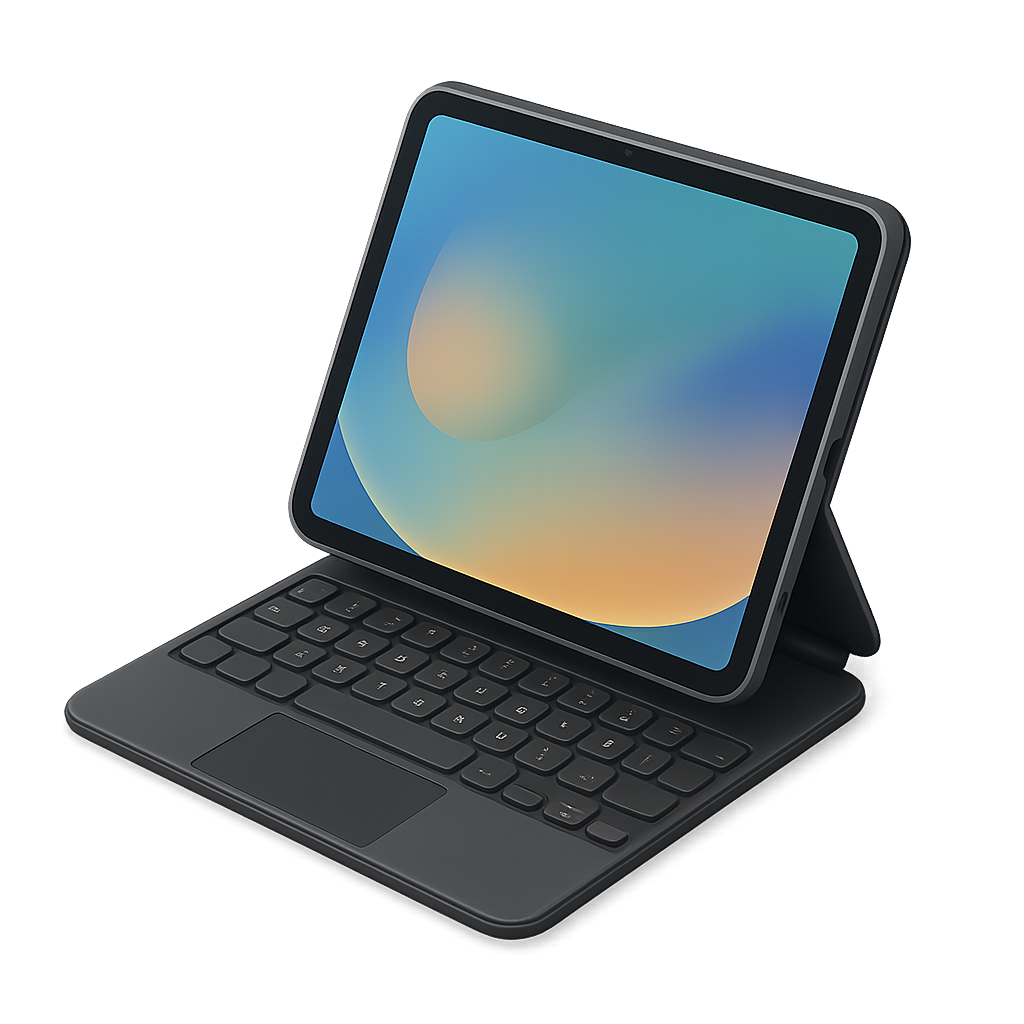 Apple iPad Pro Mounted in a Magic Keyboard Case