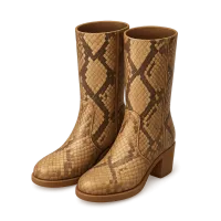 Faux Snake Boots