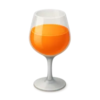 Orange wine glass