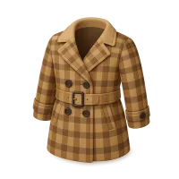 Plaid Trench Coat
