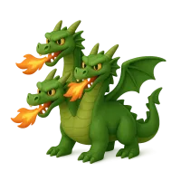 Three-Headed Green Dragon