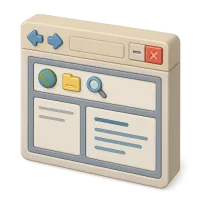 Retro Web Browser Interface